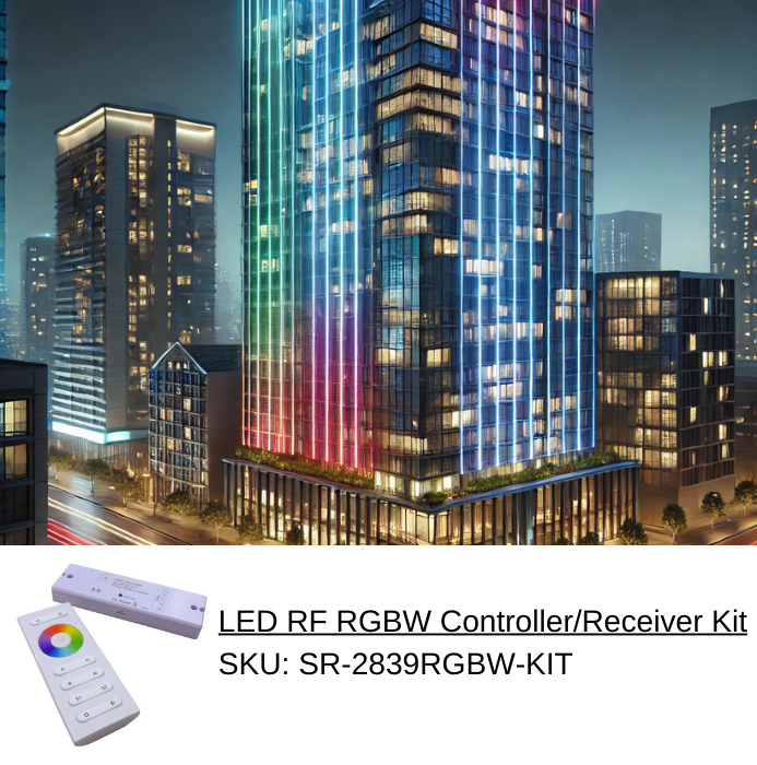 LED RF RGBW Controller/Receiver Kit