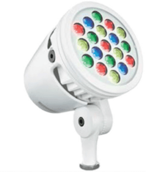 Color Kinetics - 423-000029-26 - Burst Powercore IntelliHue gen3 - RGBM LED IP66-Rated Spot with Landscape Mount and 8-Degree Beam in White Finish